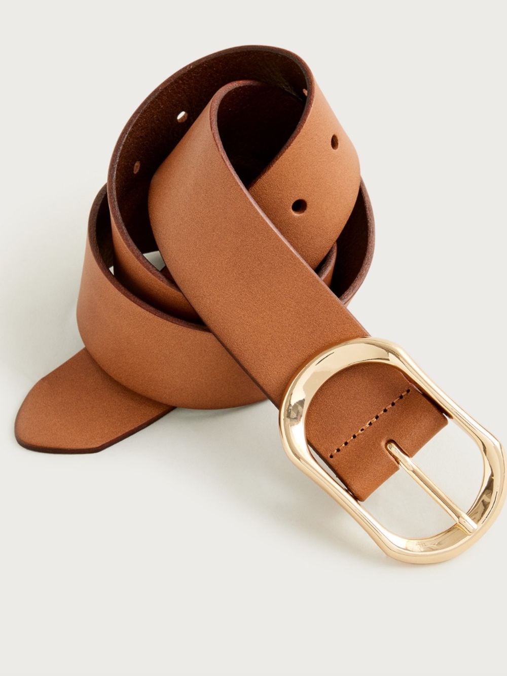 J. Crew Oval Buckle Leather Belt